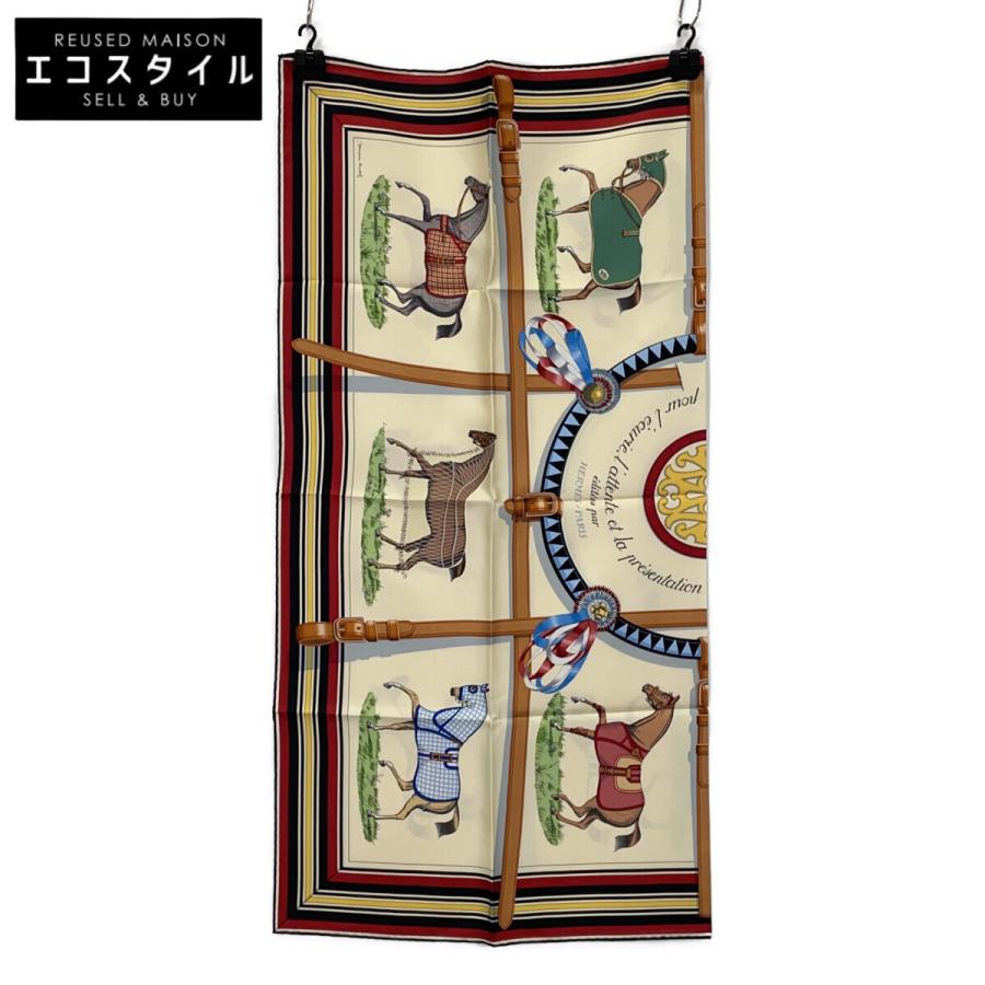 新品同様/ HERMES エルメス 馬着 カレ90 シルク100％ スカーフ
