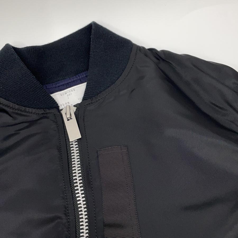 sacai（サカイ） SCW-065 ブラック ナイロン MA-1 ブラック 1