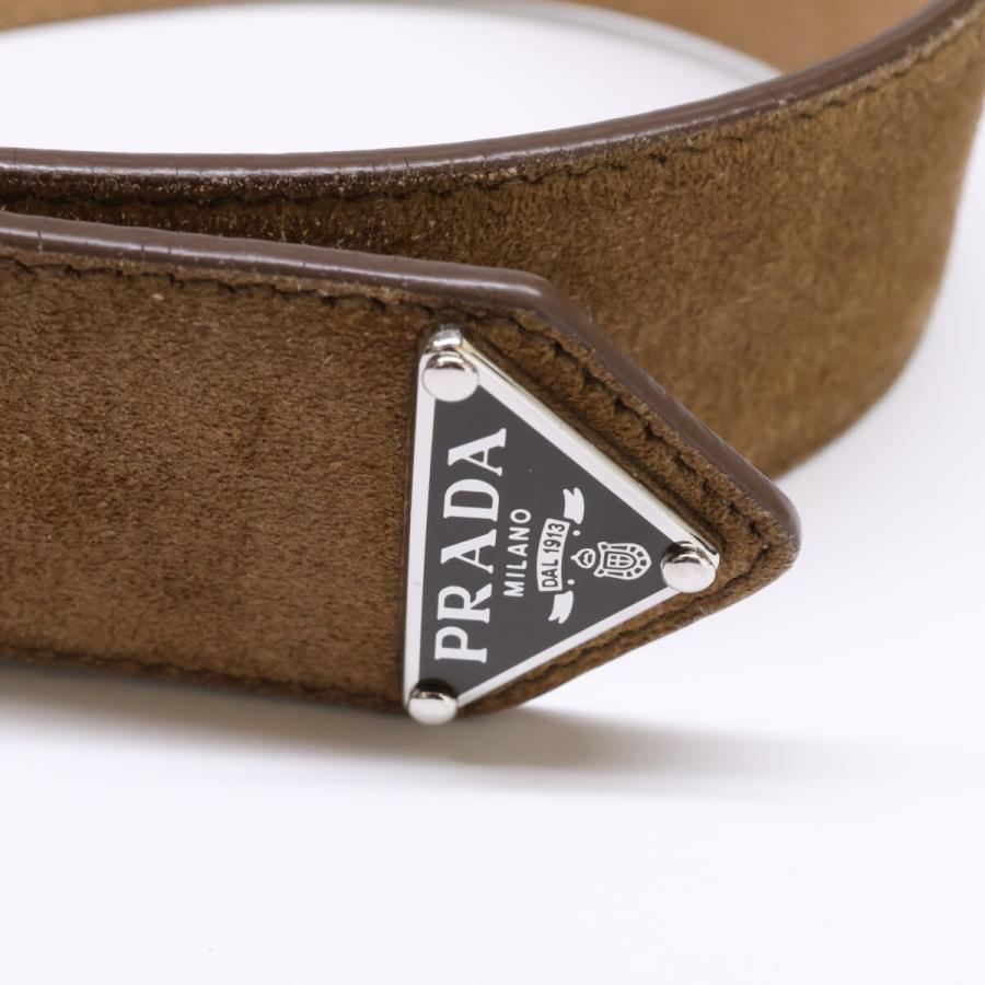 PRADA レザー ベルト 2CC545 ブラウン PRADA（プラダ） 2CC545 スエード ベルト 34/85 メンズ : ブランド