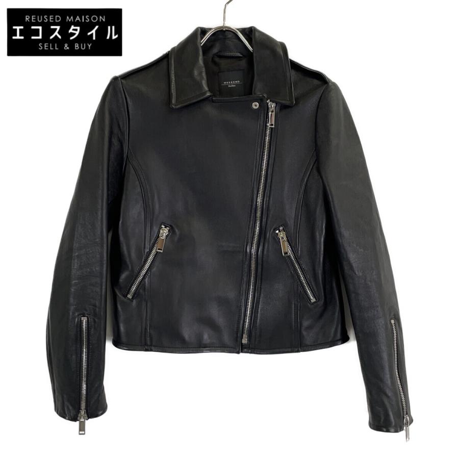 【美品】マックスマーラ Max&co 切り替え ライダース ジャケット 上品 ライダース Max Mara(マックスマーラ) ジャケット(レディース