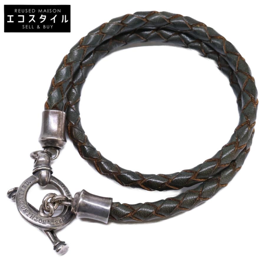 Dr MONROE ドクターモンロー 925金具 イントレチャートレザー 2連 