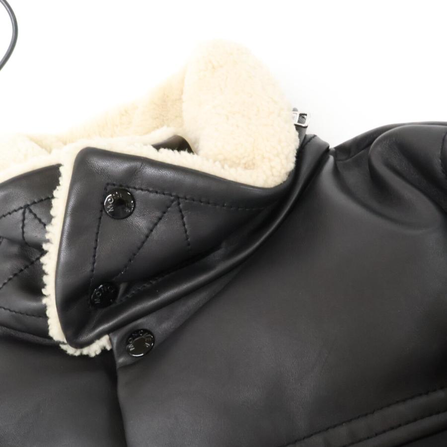 MONCLER LEO モンクレール ダウン ジャケット ボア レザー 正規品 MONCLER LEO モンクレール ダウン ジャケット ボア レザー 正規品