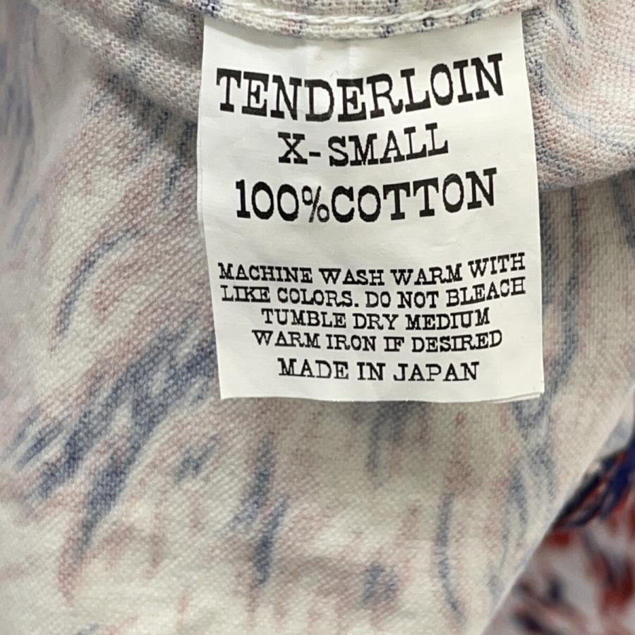 TENDERLOIN（テンダーロイン） レッド コットン ウルフ柄 長袖 開襟