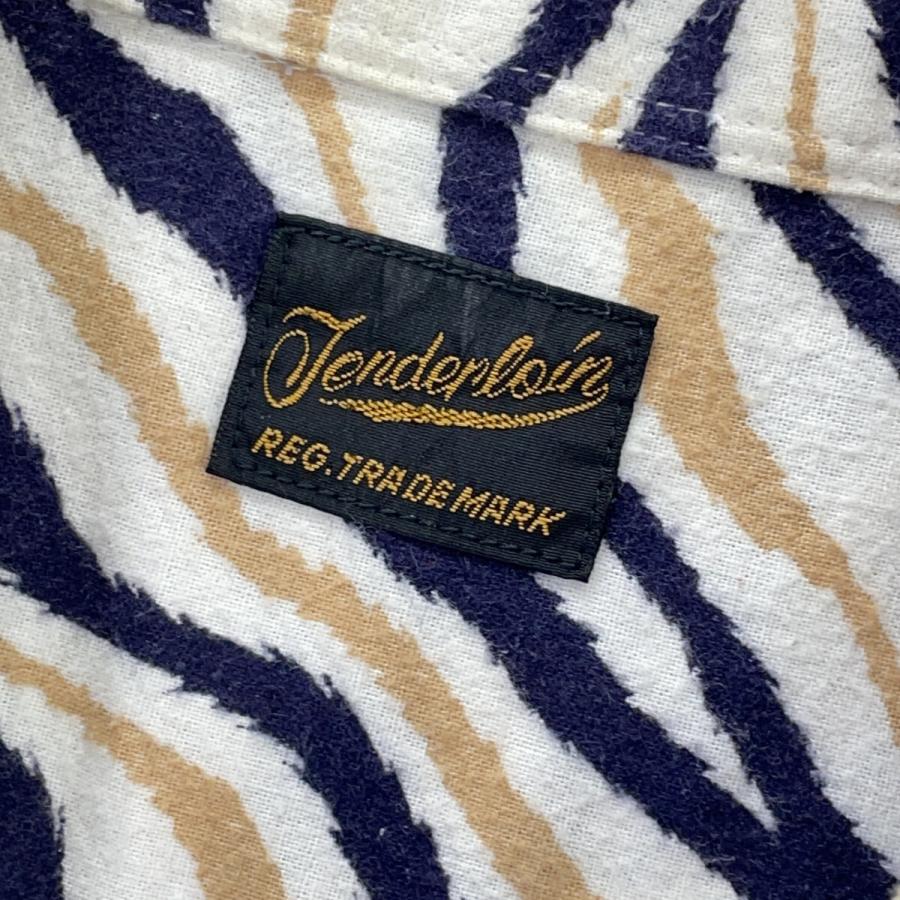 TENDERLOIN（テンダーロイン） ベージュ ゼブラ柄 長袖 開襟シャツ