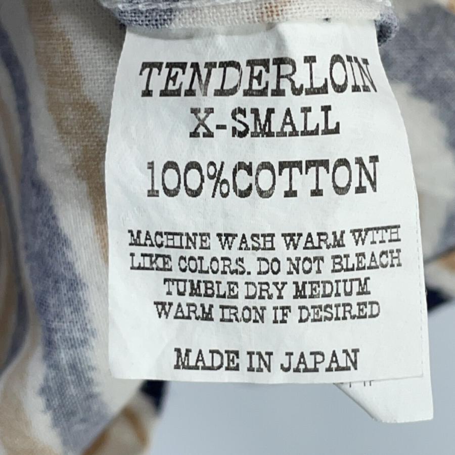 TENDERLOIN（テンダーロイン） ベージュ ゼブラ柄 長袖 開襟シャツ