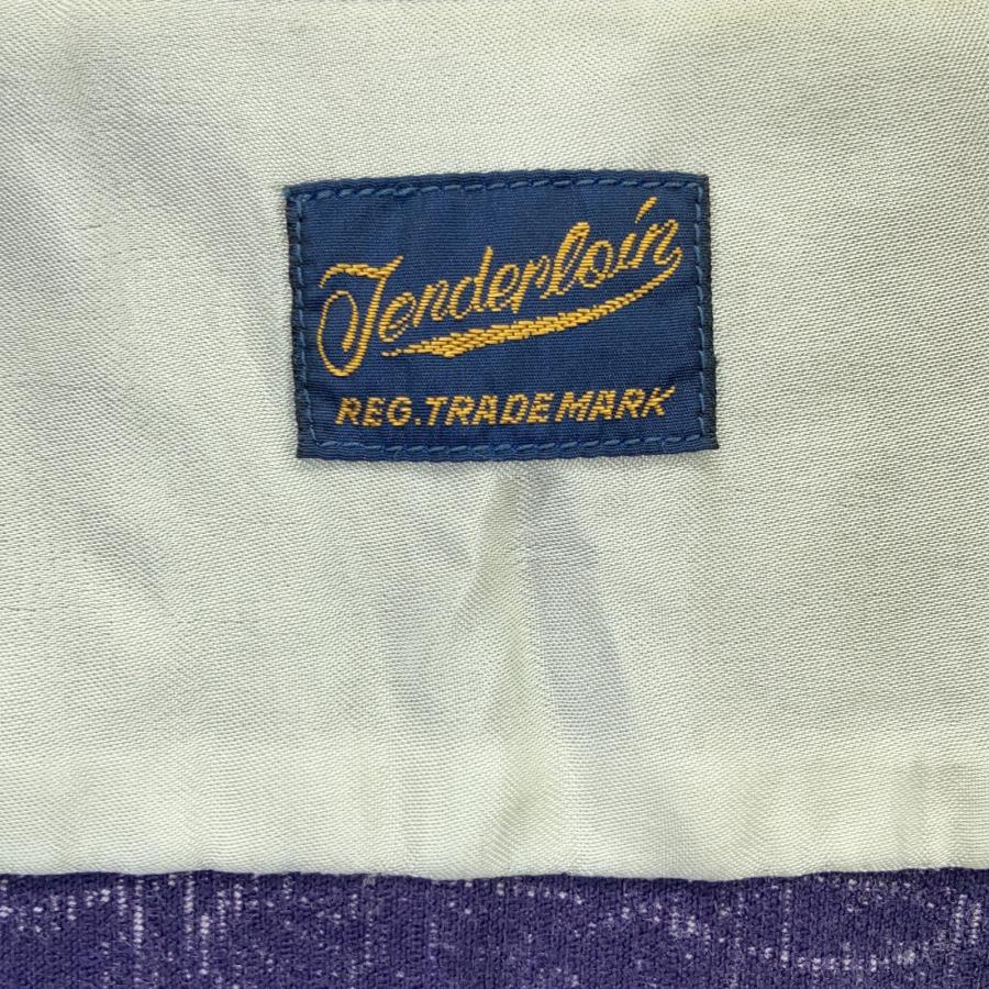TENDERLOIN テンダーロイン パープル 総柄 コーデュロイ 長袖シャツ パープル XS トップス コットン メンズ 中古_4