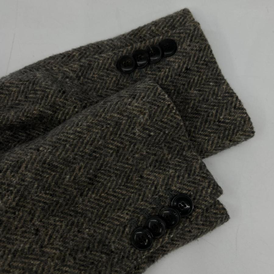 COATS MILANO コーツミラノ グレー ウール ヘリンボーン チェスター