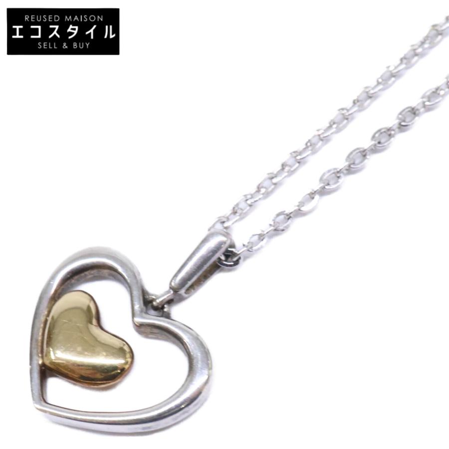 MIKIMOTO（ミキモト） SILVER K18 ハートモチーフ ネックレス 