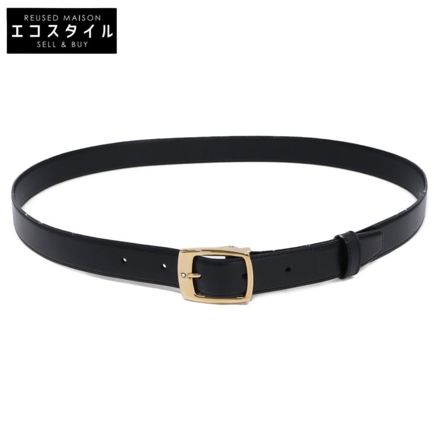 MONTBLANC（モンブラン） ゴールドバックル レザー ベルト メンズ