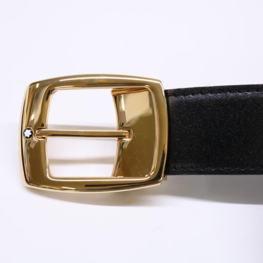 MONTBLANC（モンブラン） ゴールドバックル レザー ベルト メンズ