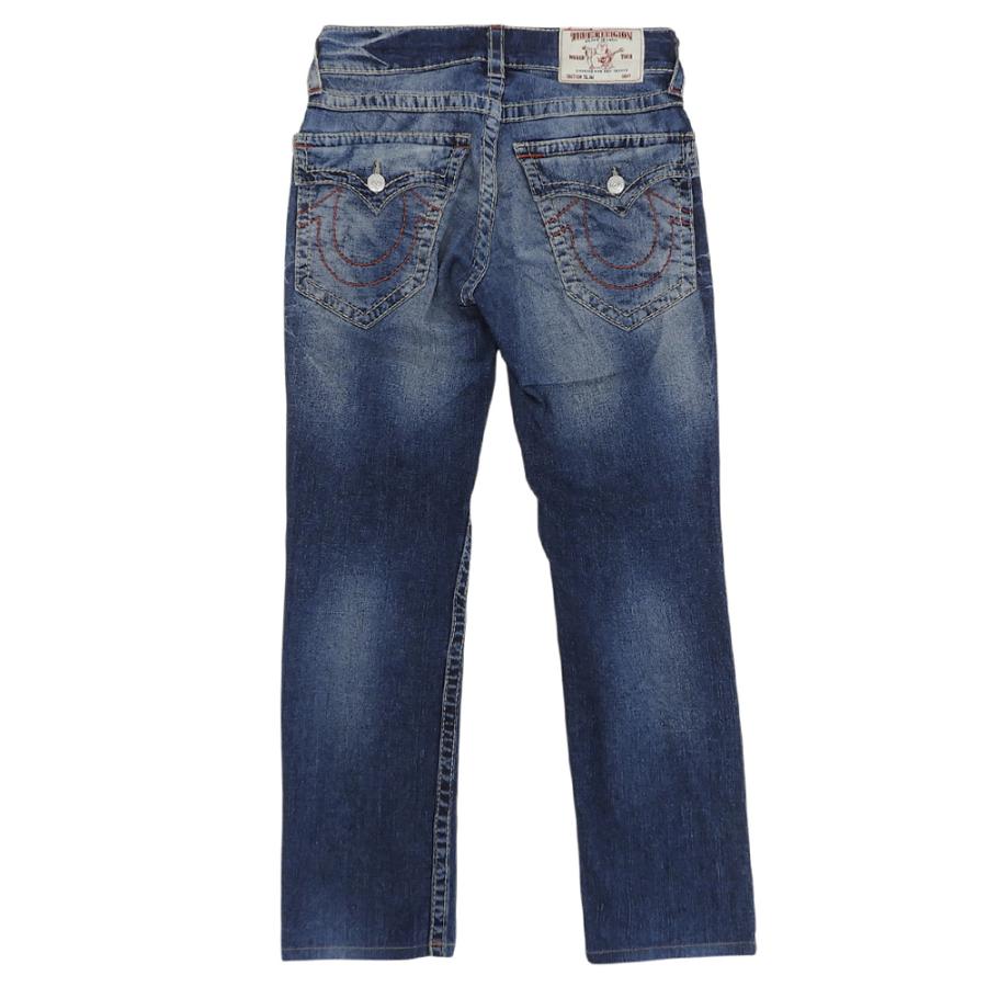 バ*村様 True Religion スリムフィットデニム 30 TRUE RELIGION（トゥルーレリジョン） 美品 スリム ダメージデニム