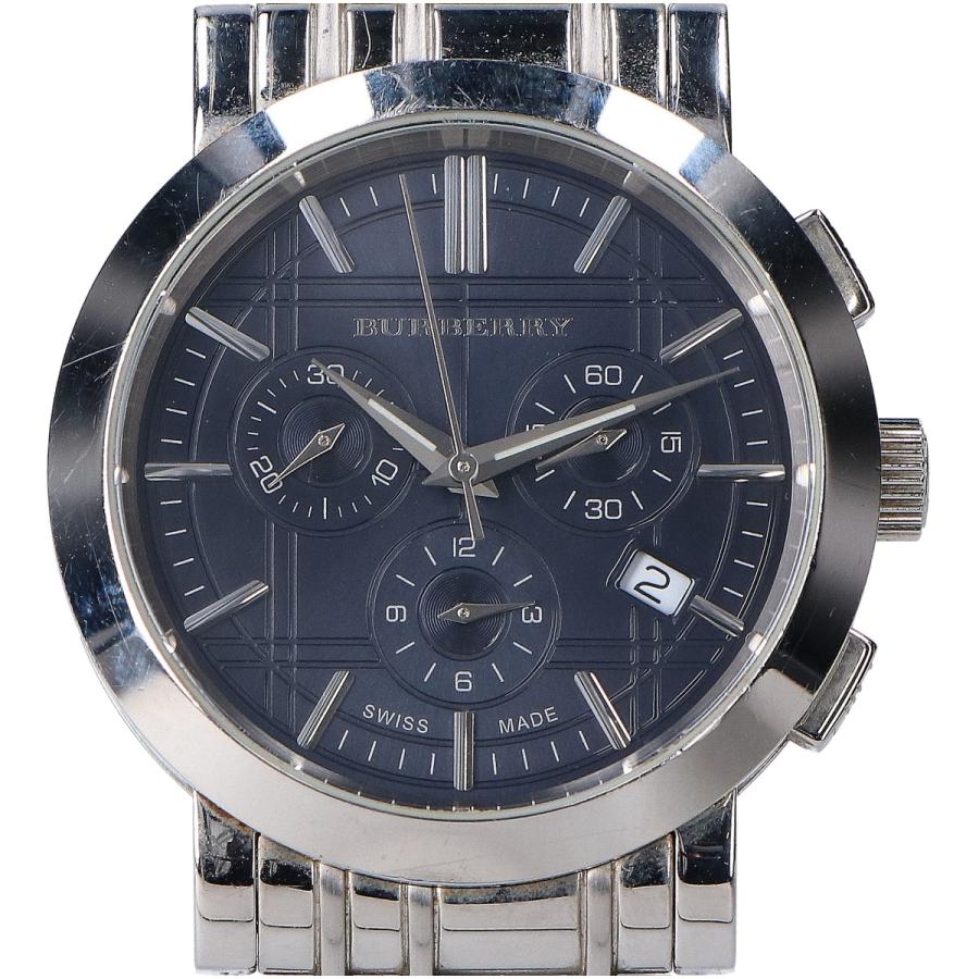 バーバリー 腕時計 クォーツ メンズ BU1360 ネイビーブルー クロノグラフ BURBERRY（バーバリー） BU1360 ネイビー文字盤 クロノグラフ クオーツ
