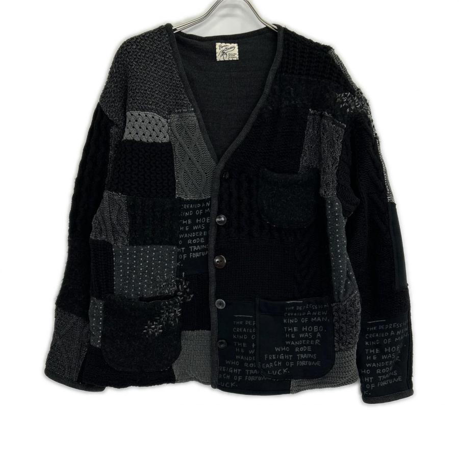 PORTER CLASSIC（ポータークラシック） ブラック パッチワーク ニット