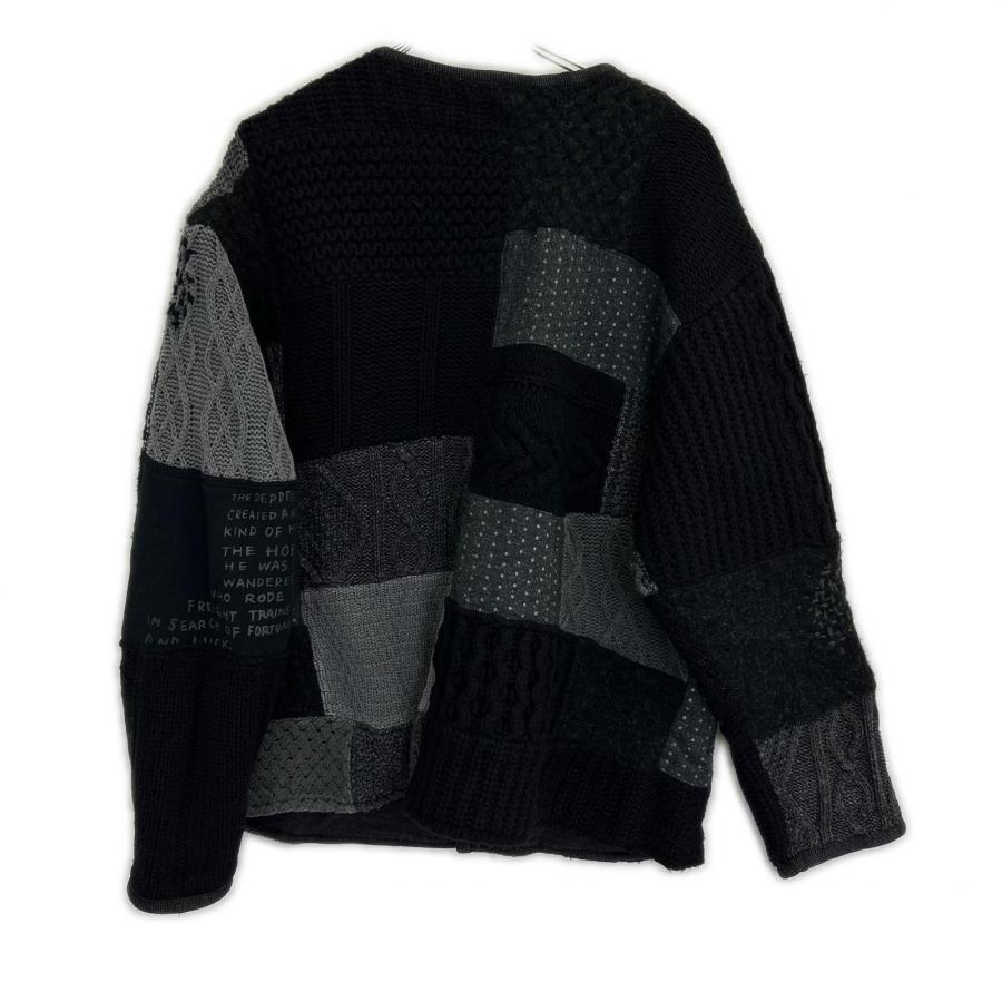 PORTER CLASSIC（ポータークラシック） ブラック パッチワーク ニット