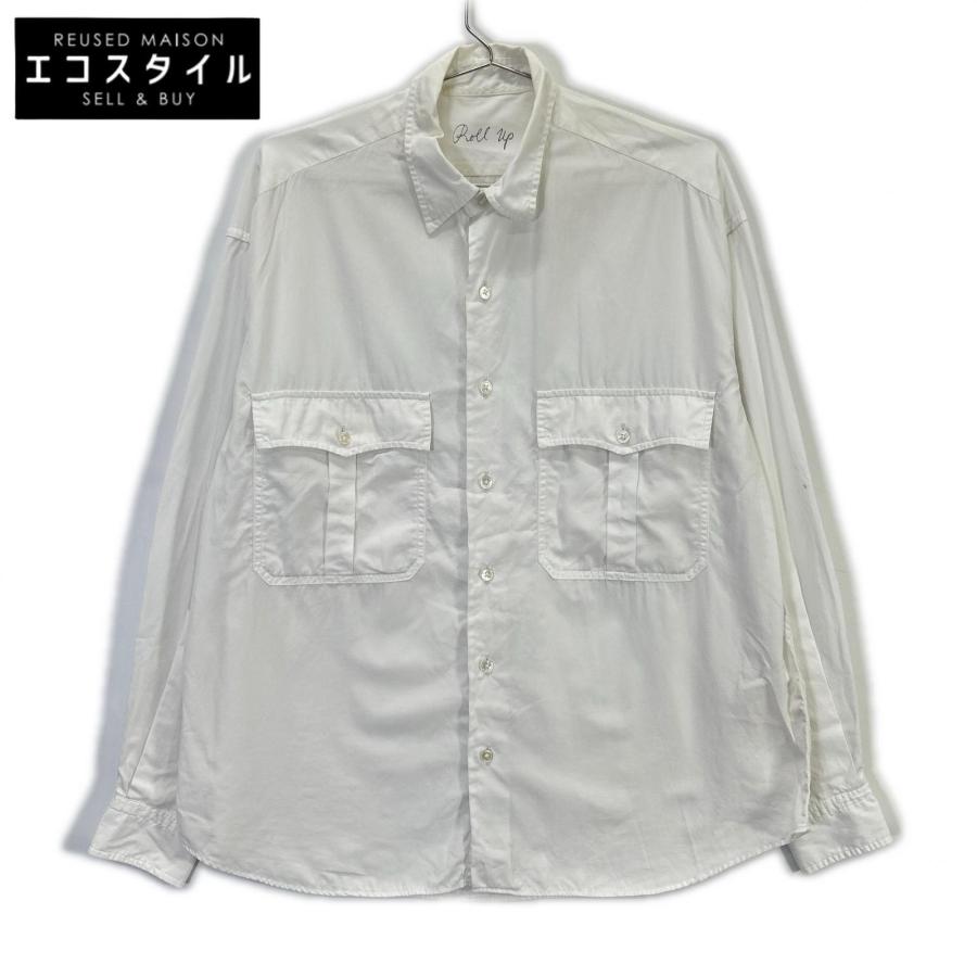ポータークラシック　アルモ長袖シャツ ホワイト カジュアルシャツ メンズ PORTER CLASSIC（ポータークラシック） ホワイト ALUMO 2PKT シャツ