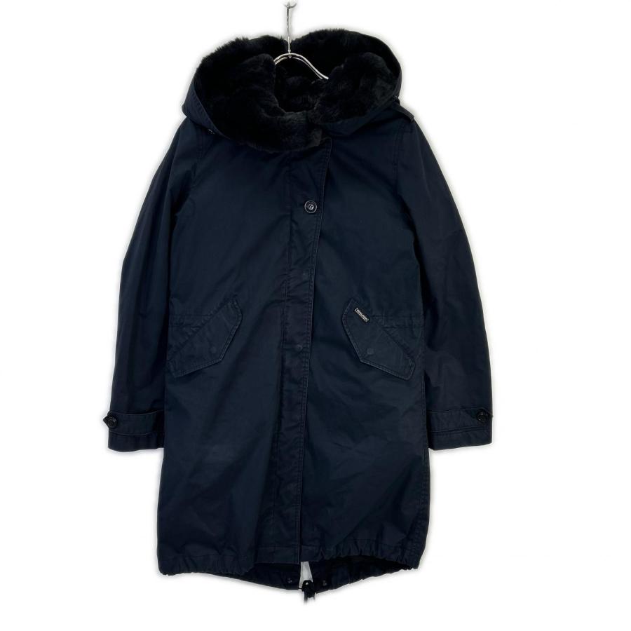 WOOLRICH（ウールリッチ） ネイビー ラビットファー ナイロン モッズ 
