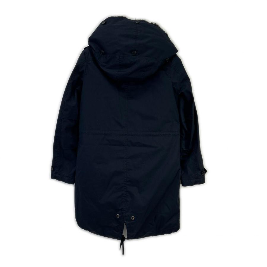 ウールリッチ　ラビットファー　モッズコート　黒 WOOLRICH（ウールリッチ） ネイビー ラビットファー ナイロン モッズ