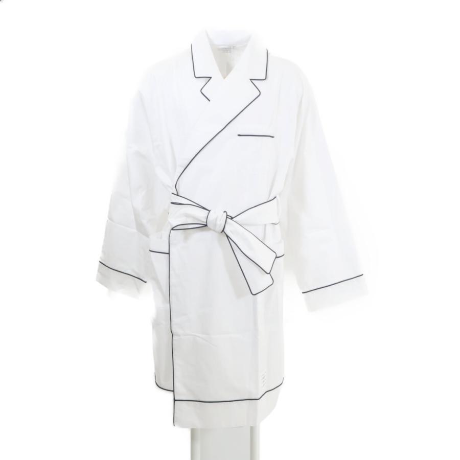 新品未使用   THOM BROWNE トムブラウン PATCH POCKET ROBE W/ PIPING IN POPLIN ROBE 4 メンズの画像