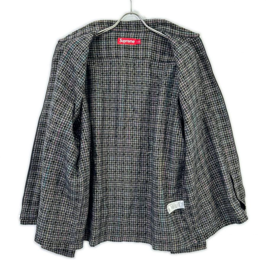 Supreme（シュプリーム） 25AW ブラック Metallic Plaid Zip Up Shirt 