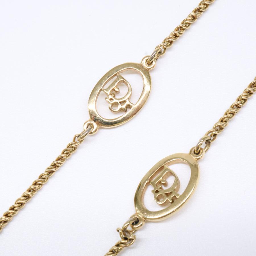 美品✨ディオール、太めロープチェーンレディースネックレス_756 Christian Dior クリスチャンディオール ロゴトップ ロング ロープ