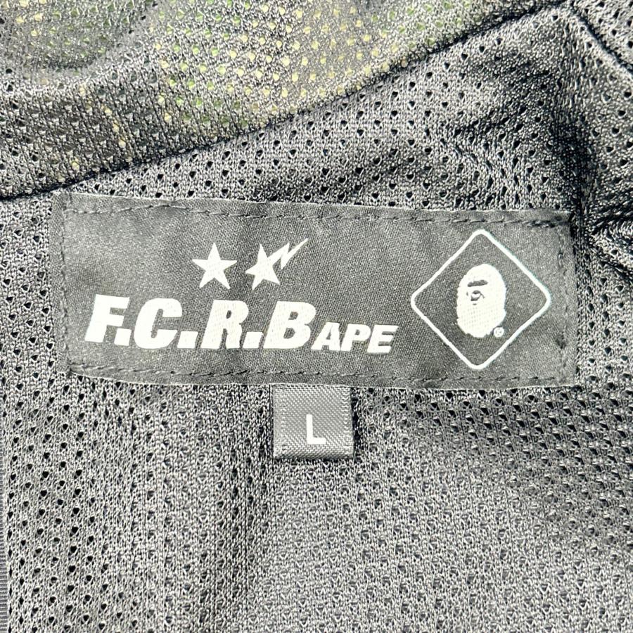 F.C.Real Bristol エフシーリアルブリストル FCRB-190104 × A BATHING APE. ナイロンジャケット ブラック×グリーン L ジャケット ナイロン メンズ 中古の画像