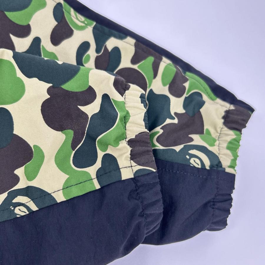 F.C.Real Bristol エフシーリアルブリストル FCRB-190104 × A BATHING APE. ナイロンジャケット ブラック×グリーン L ジャケット ナイロン メンズ 中古の画像