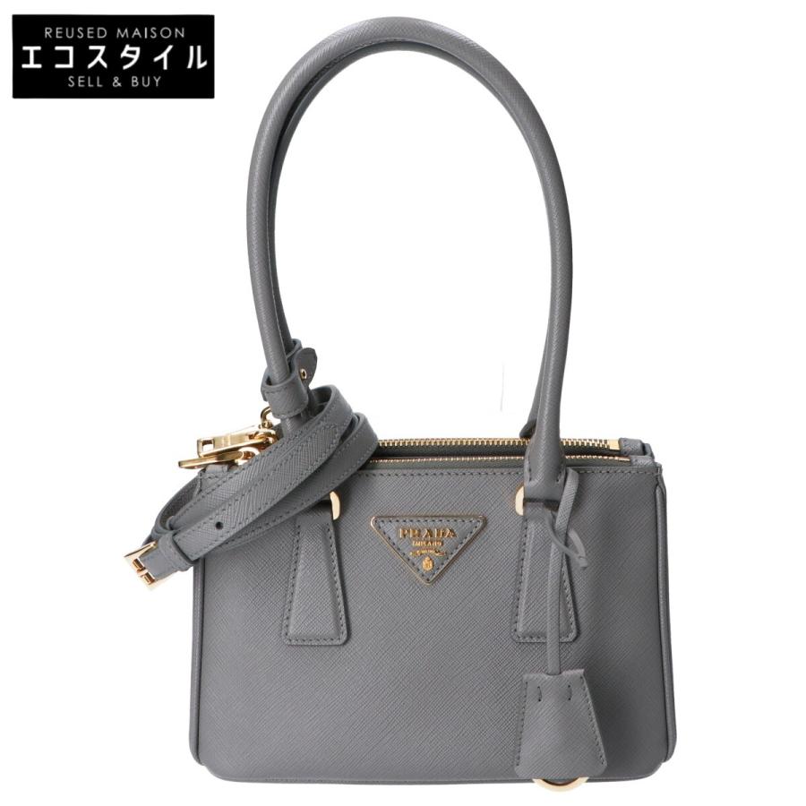 PRADA（プラダ） 新品同様 1BA906 グレー ガレリア サフィアーノレザー 