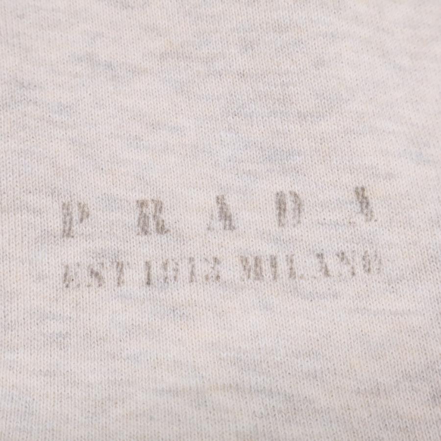 新品/国内正規/25年製 PRADA プラダ UJL39C ハーフジップ スウェットシャツ M ホワイト メンズの画像