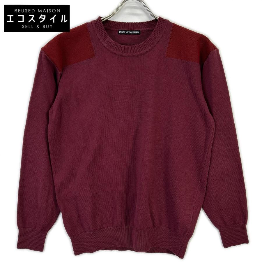 ISSEY MIYAKE MEN イッセイミヤケメン ME01KN198 ボルドー クルー 