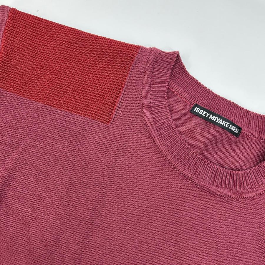 ISSEY MIYAKE MEN イッセイミヤケメン ME01KN198 ボルドー クルー