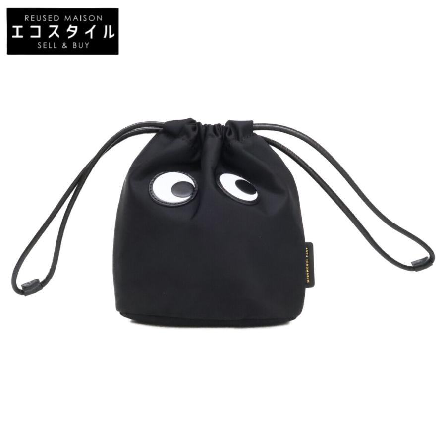 新品タグ付き★アニヤハインドマーチ EYES ドローストリング ポーチ 美品 Anya Hindmarch アニヤ ハインドマーチ Eyes ドローストリング
