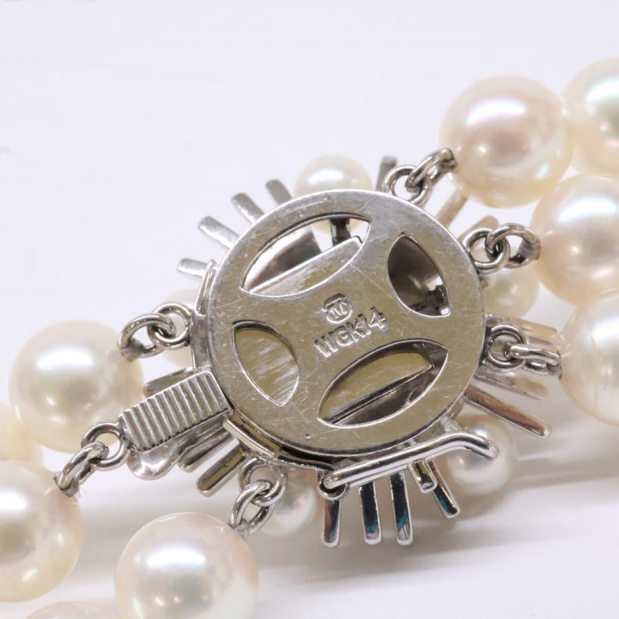 MIKIMOTO（ミキモト） K14WG 7.0mm-7.5mm 3連パール ネックレス