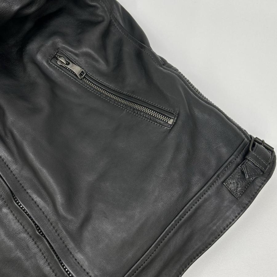 helstons ヘルストン ブラック レザー ジャケット S メンズ 中古