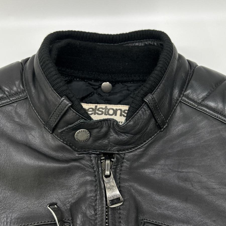 helstons ヘルストン ブラック レザー ジャケット S helstons ヘルストン ブラック レザー ジャケット S メンズ 中古