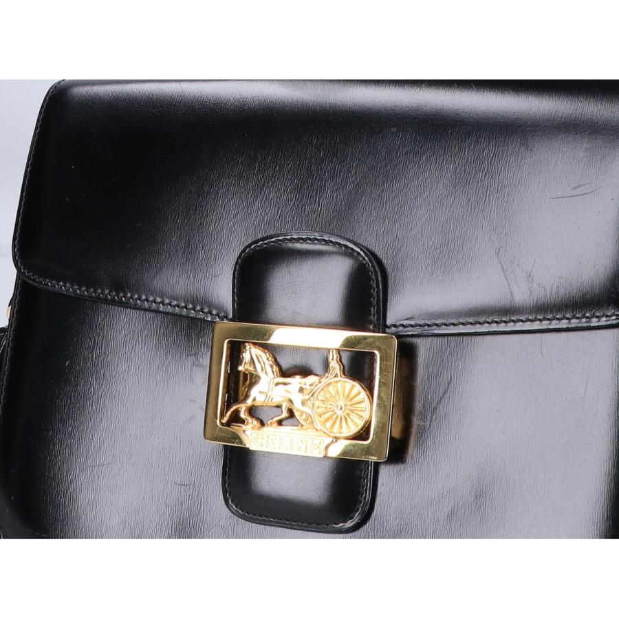 CELINE（セリーヌ） ヴィンテージ 馬車金具 レザー フラップ