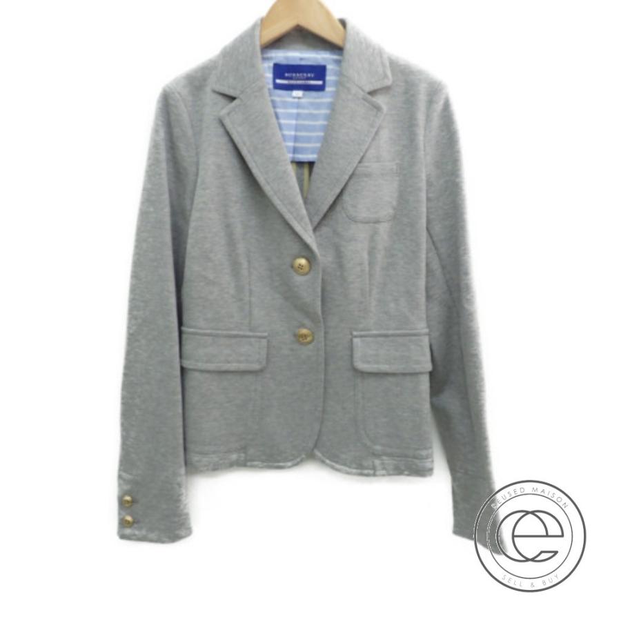 アンマーショップ BURBERRY Blue Ladel バーバリー ブルーレーベル E1F67-783-07 金ボタン テーラードジャケット36 グレー レディース, 紀勢町 7a103283
