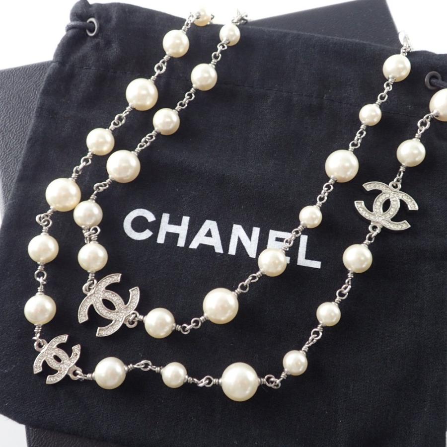 Chanelシャネル A 11a ラインストーンココマーク フェイクパール ロング ネックレス レディース ブランドショップエコスタイル 通販 Yahoo ショッピング