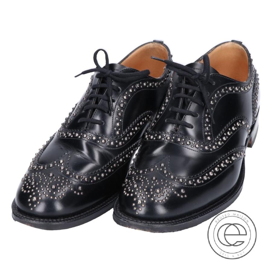 見事な バーウッド 2s Burwood チャーチ Church S 81ラスト メンズ ブラック 75f フルブローグシューズ スタッズ シューズ Vidaaguacate Com