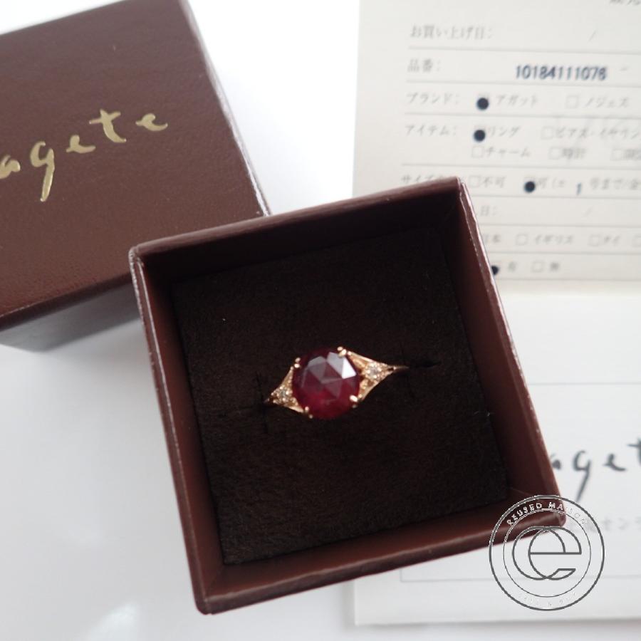 美品 Agete アガット 10184111076 ローズカット ルビー ダイヤモンド リング K10 0 01ct イエローゴールド レディース 2881000000045850 ブランドショップエコスタイル 通販 Yahoo ショッピング