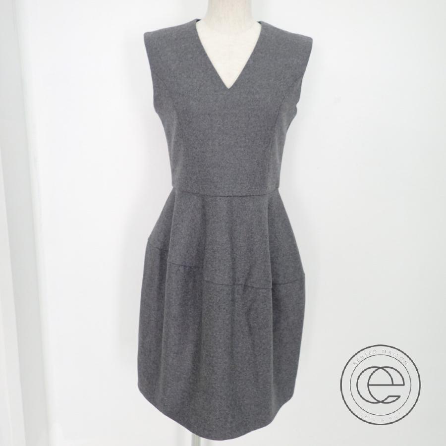 Yoko Chanヨーコチャン Ycd 13fwc 084 ウール ノースリーブ Vネックバルーンワンピース38 グレー レディース ブランドショップエコスタイル 通販 Yahoo ショッピング