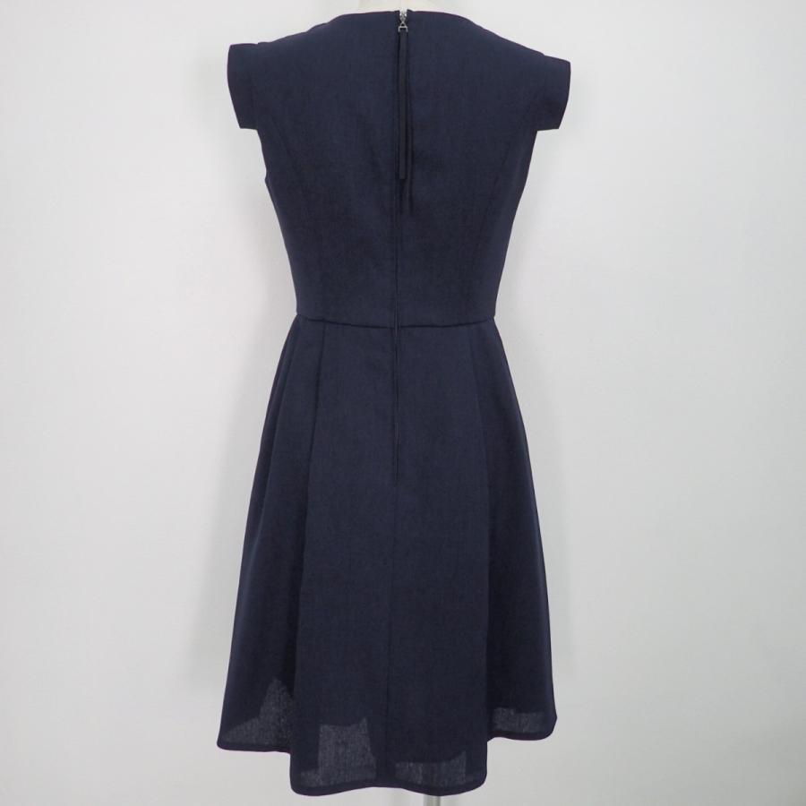 美品 17ss Rene Basicルネ ベーシック Vネック ウエストリボン装飾 ボックスプリーツワンピース34 ネイビー レディース ブランドショップエコスタイル 通販 Yahoo ショッピング