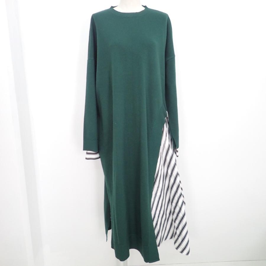 美品 18aw Enfold エンフォルド 300ba273 2730 ニット ストライプ柄シャツ フェイクレイヤードコンビネーションワンピース 38 ブランドショップエコスタイル 通販 Yahoo ショッピング