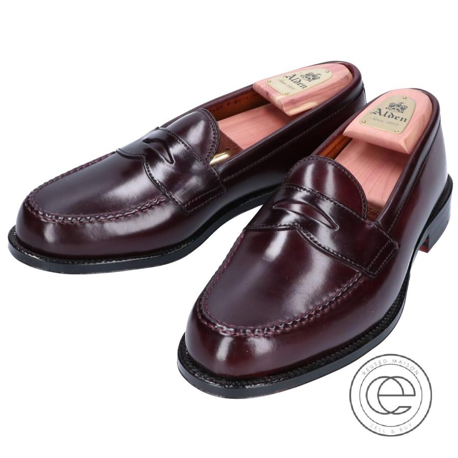 お気に入り コードバン 986 オールデン Alden 新品未使用 コインローファー メンズ バーガンディ 9e シューズ Www Affaires Sociales Gouv Cg