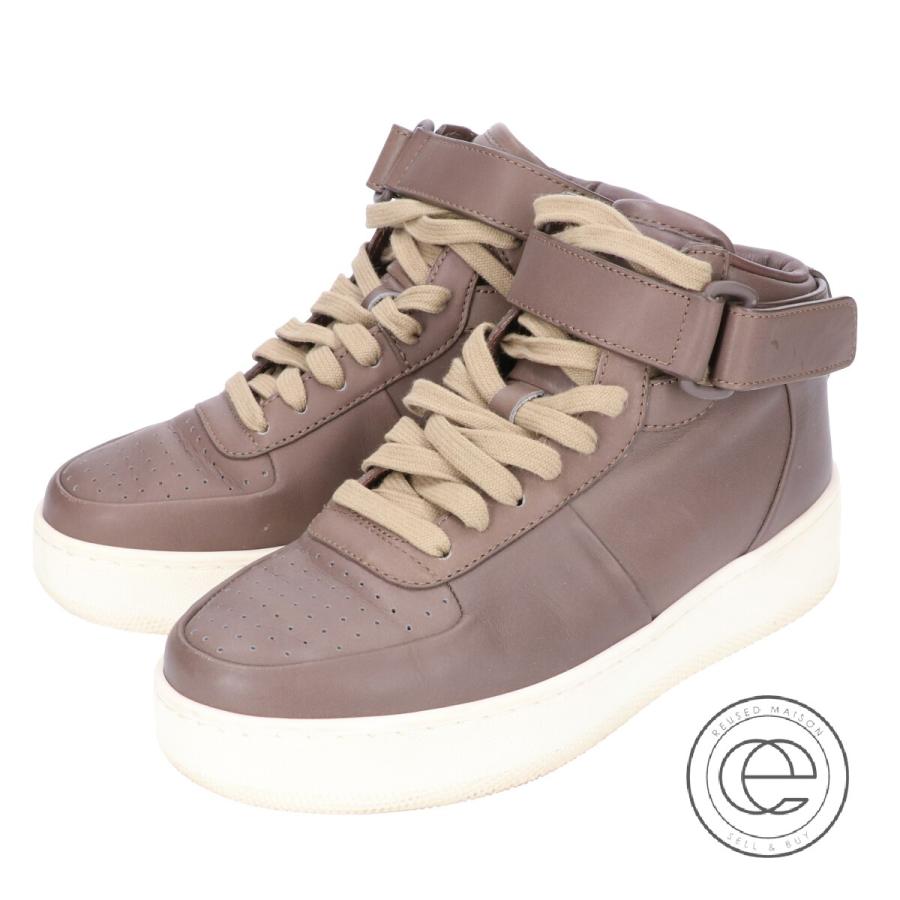 Celine セリーヌ ベルクロ付 レザーハイカットスニーカー 35 グレージュ レディース ブランドショップエコスタイル 通販 Yahoo ショッピング