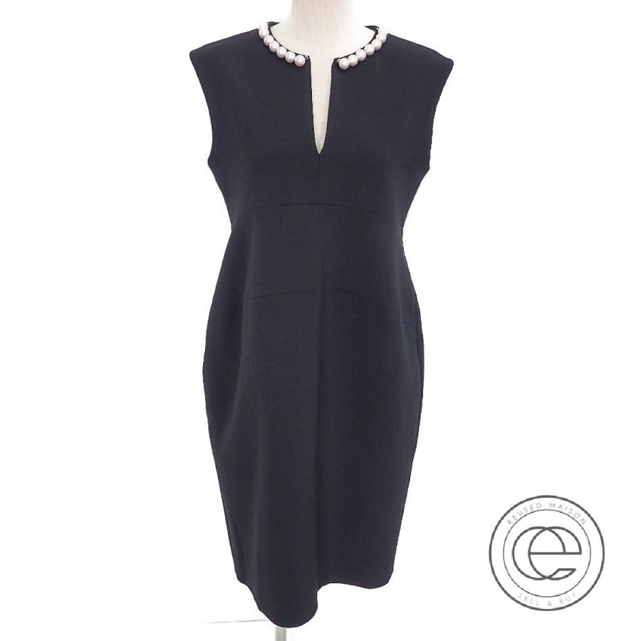 Yoko Chanヨーコチャン Ycd 318 395 パール スリットネック ノースリーブ バルーンワンピース 40 ブラック レディース ブランドショップエコスタイル 通販 Yahoo ショッピング