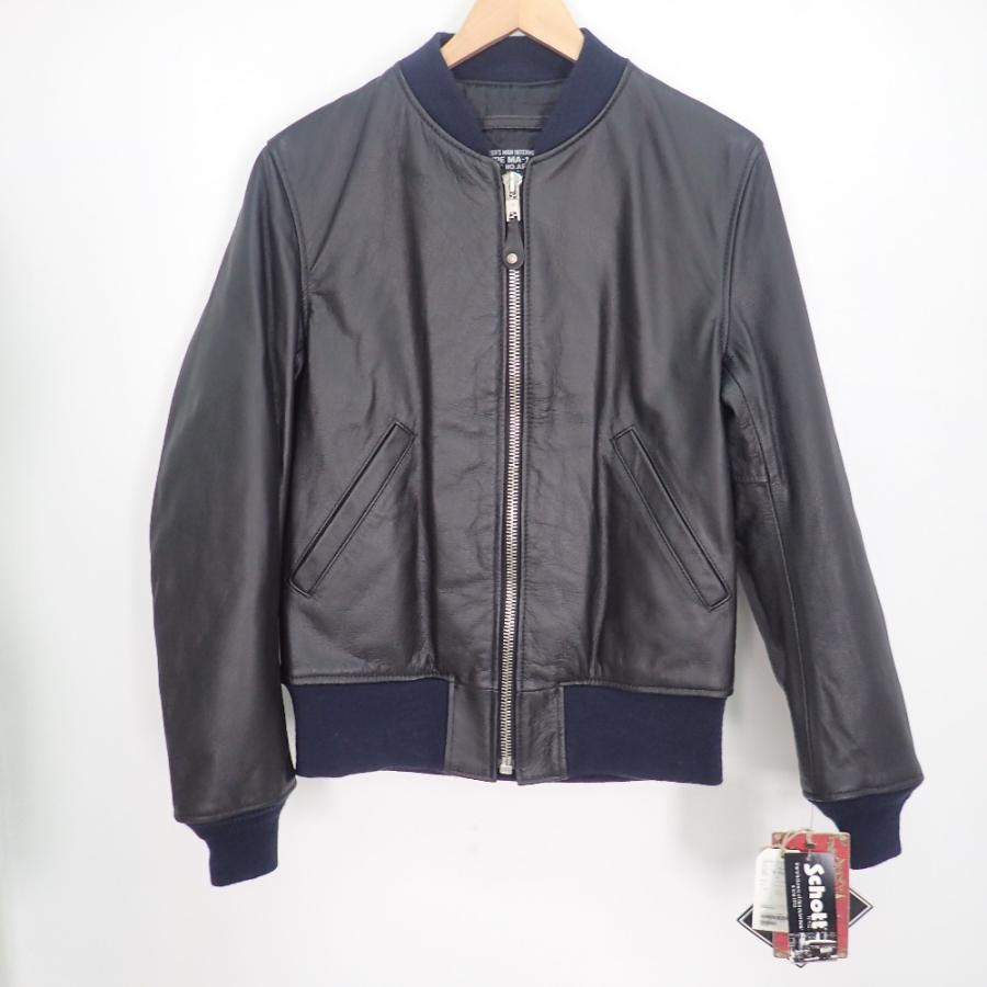 新品同様 正規 Schottショットｘsteven Alanスティーブンアラン224sa 7432 Ma 1 レザーブルゾン ジャケットl ブラック ネイビー メンズ ブランドショップエコスタイル 通販 Yahoo ショッピング