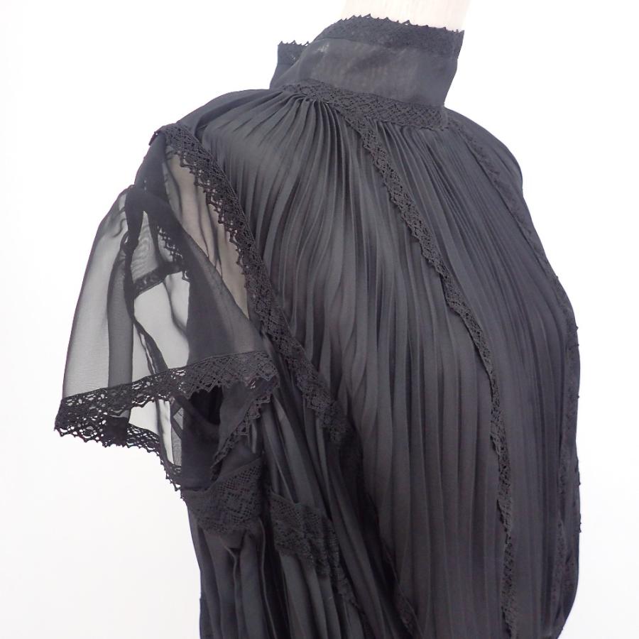 美品 Sacai サカイ 17 レース シースルー プリーツミニドレス ワンピース 1 ブラック レディース ブランドショップエコスタイル 通販 Yahoo ショッピング