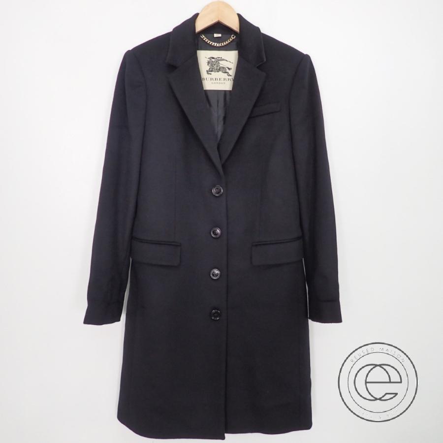 美品 Burberry Londonバーバリーロンドン カシミヤ混ウール シングルチェスターコート38 ブラック レディース ブランドショップエコスタイル 通販 Yahoo ショッピング