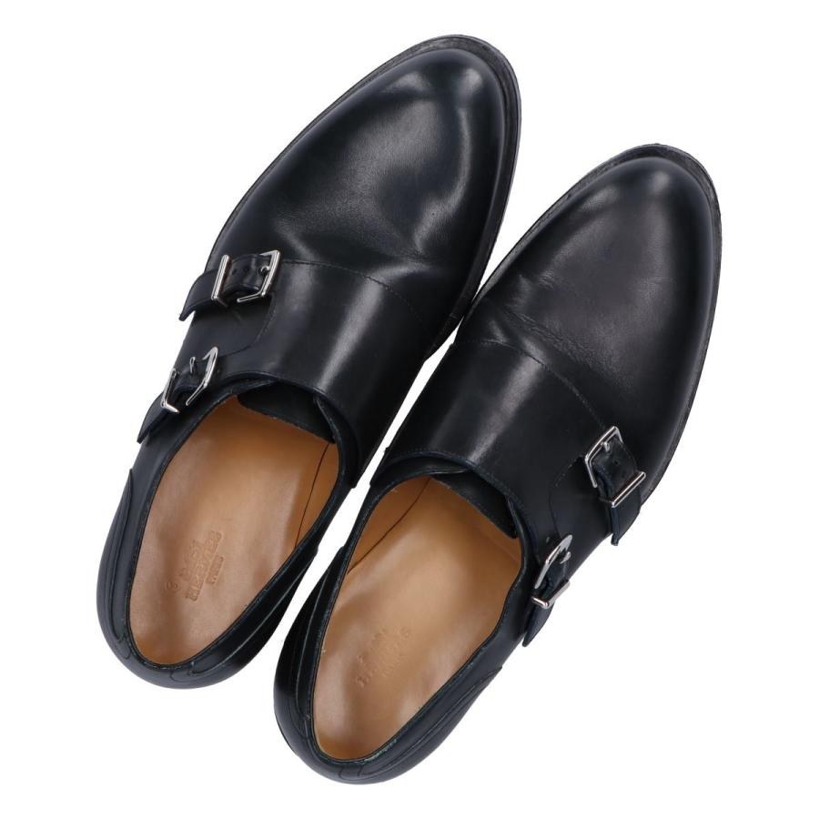 Hermes エルメス ダブルモンクストラップシューズ 41 ブラック メンズ ブランドショップエコスタイル 通販 Yahoo ショッピング