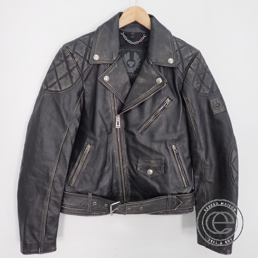 美品 国内正規 Belstaff ベルスタッフ L81n0394 Arlingham カーフレザー ヴィンテージ加工 バイカージャケット 46 メンズ ブランドショップエコスタイル 通販 Yahoo ショッピング